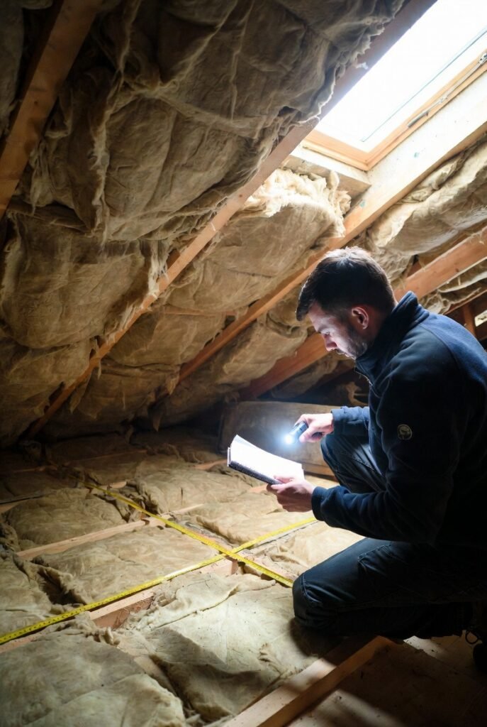 mesure épaisseur isolant combles audit énergétique